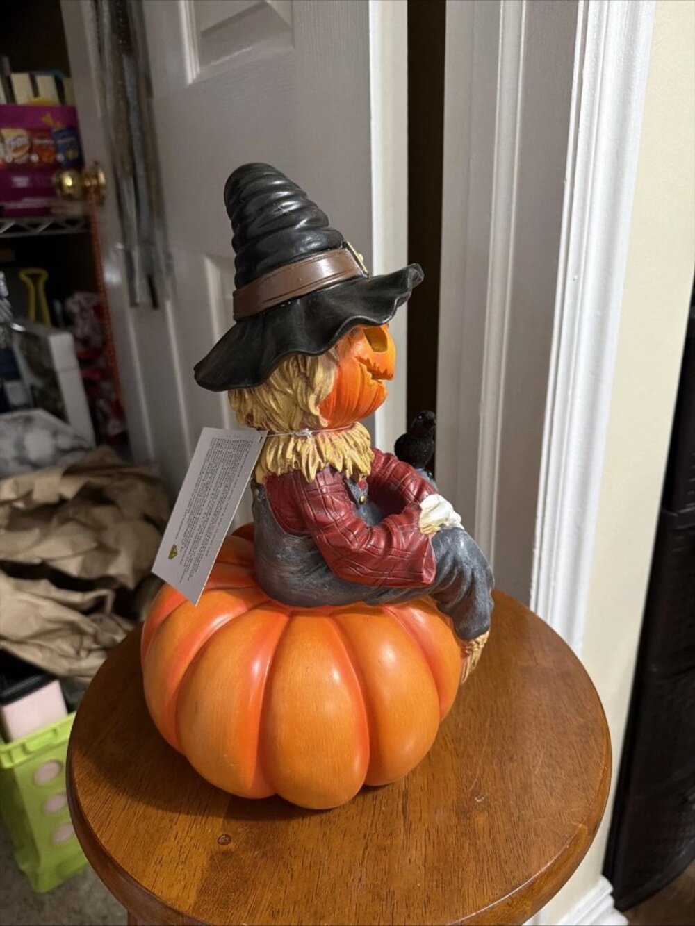 HALLOWS EVE Pumpkin Scarecrow Decor - Lights-Up - NIB - Picture 3 of 5